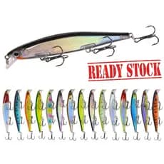 11cm 13g Isca De Pesca Minnow Crankbait Gewang Fundição Ikan Siakap Kerapu/Afundamento Baixo Preço Super Qualidade