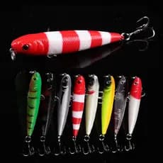 Gewang Lápis Isca minnow Flutuante Natação 8cm zig zag De Pesca UL siakap haruan taman