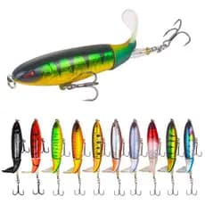 13g 35g Rotativa Cauda Popper Flutuante Isca De Pesca Hélice Trator Lápis Dura Gewang Toman Água Superior