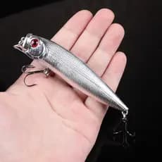1 Peça Isca Artificial Popper De Água Superior De Pesca Crankbait Para Tucunaré