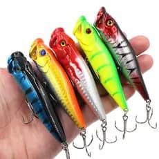 1 Pçs Grande Popper Flutuante Crankbait 9cm 12g Iscas De Pesca Topwater Jerkbait Duras Artificiais Para Equipamento
