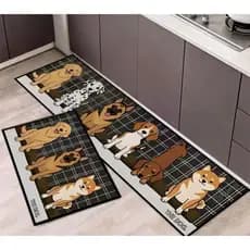 Kit Tapete Jogo Passadeira De Cozinha 02 Peças Gourmet..