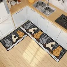 Kit Tapete Jogo Passadeira De Cozinha 02 Peças Gourmet Exclusividade