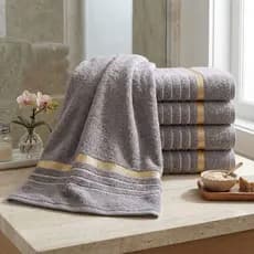 Toalha Banho Gigante Banhão Felpuda Luxo Paris Prata 100% Algodão Macia 70x140cm Kit 1 a 5