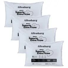 Kit 4 Travesseiros Altenburg Suporte Extra Firme Original 50x70cm Antialérgico 100% Algodão 180 Fios