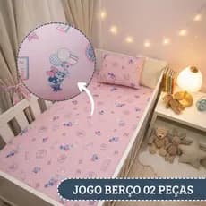 Lençol e Fronha Estampado Disney Minnie Mouse para Berço 100% Algodão