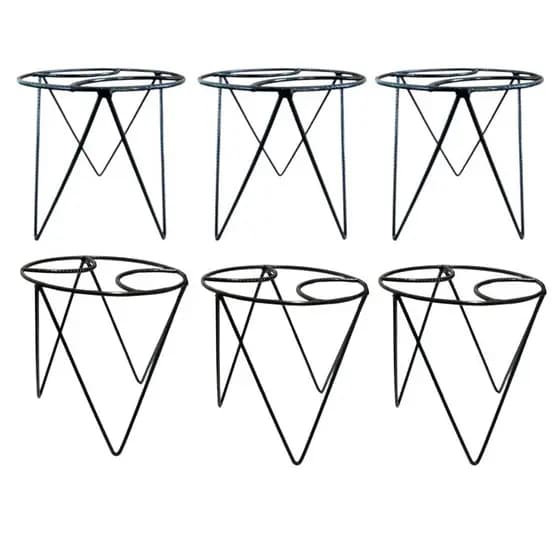 6 Suporte de Aço para Vasos | Base Decorativa Premium | Pintura Eletrostática | Vip Designer