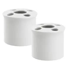 Kit com 2 porta escovas de dente de porcelana organizador