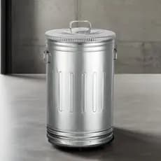 Lixeira 50 litros lata de lixo americana aço galvanizado lata de lixo aço galvanizado
