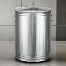 Lixeira grande 100 litros aço galvanizado lixeira americana lata de lixo de metal