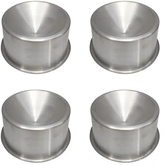 Kit 4 Comedouro Ergonômico Alto Elevado Gatos Anti-Formiga Alumínio 250ML