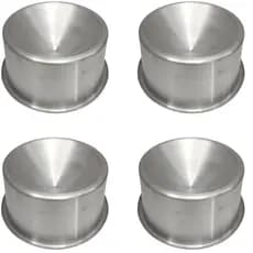 Kit 4 Comedouro Ergonômico Alto Elevado Gatos Anti-Formiga Alumínio 250ML