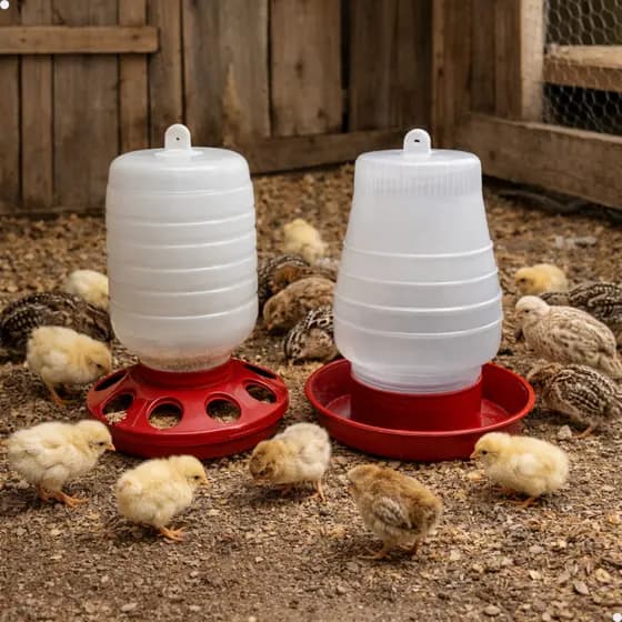 Kit Bebedouro Comedouro Galinhas Aves Codornas Automático Pendurável 1,5Kg E 2L