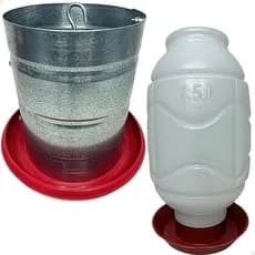 Kit Comedouro Tubular Bebedouro Automático Aves Granja Galinheiro 10Kg e 7,5L