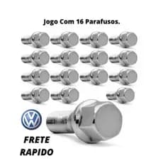 Jogo 16 Parafusos de Roda Liga Leve Ferro VW Gol Saveiro G1 G2 G3 G4 G5 G6 Parati Santana Voyage Corsa Monza Celta