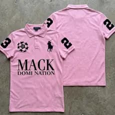 Camisa Polo Powerline Pink Unissex em Piquet