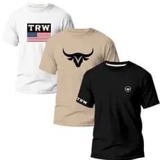 Kit 3 Camisas Moda Country Rodeio Texas  Masculino em 100% Algodão