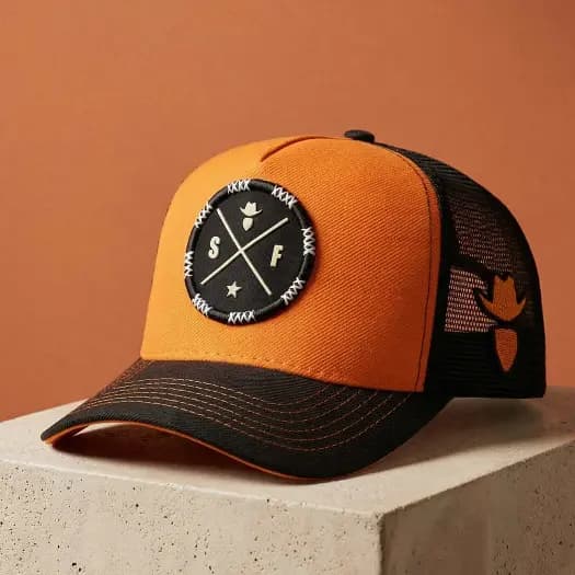 Boné Trucker Country Simprão Farm Masculino Aba Curva Ajustavel Premium