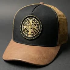 Boné Trucker Texas Wind Aba Em Couro São Bento Bordado Snapback Country Premium