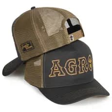 Boné Trucker Masculino Agro Não Para Simprão Farm Country Aba Curva Ajustavel Tela Respiravel Premium