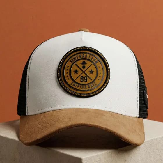 Boné Country Vaqueiro Simprão Farm Trucker Telinha Premium Boiadeiro Aba Curva Ajustavel Original
