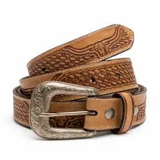 Cinto Agro Country Premium Masculino Bruto  Em Couro Legítimo Premium Desenho De Boi Fivela Prateada Original