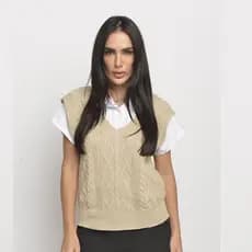 Colete Feminino Tricô Junino Tranças Inverno Festa Junina Moda Quadrilha Várias Cores