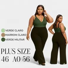 Macacão Plus Size Feminino Plus Size Macacão Plus Size Feminino longo Macacão Elegante Plus Size Macacão Social Plus siz