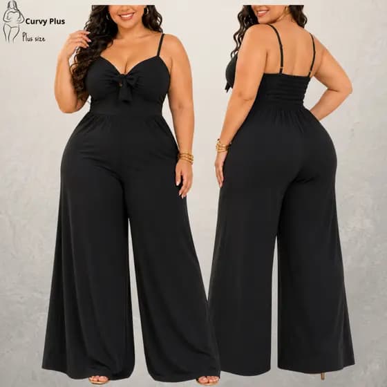 Macacão Plus Size Feminino Longo Elegante Macacão Plus Size Feminino Longo Macacão Elegante Plus Size Macacão Social