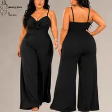 Macacão Plus Size Feminino Longo Macacão Pantacourt Plus Size Macacão Gestante Plus Size Macacão Plus Size Elegante
