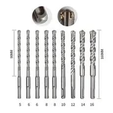 kit 9 brocas martelete sds plus videa furar metal concreto vidro madeira furar tudo