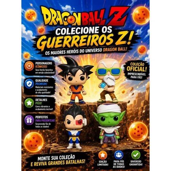 Bonecos colecionáveis Dragon Ball Z c/ Caixa