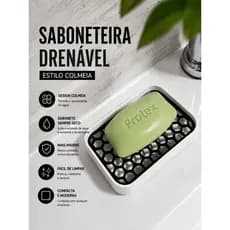 Saboneteira Dois Andares Estilo Colmeia Economia de Sabonete