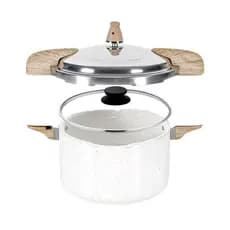 Panela de Pressão 5,4L 2 em 1 Brinox Ceramic Life Pressure Vanilla Indução Revestimento Cerâmico