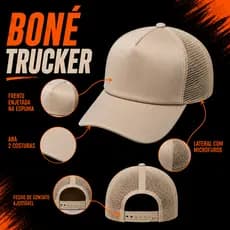 Boné Espumado Liso Tela Trucker Ajustável Masculino Feminino Aba curva Telinha