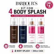 Kit 4 Body Splash Barbours Beauty Feminino