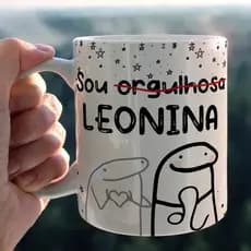 Caneca Porcelana Flork Leonina Personalizada 325ml