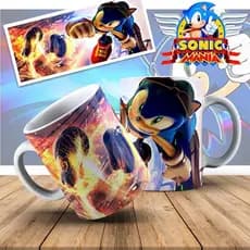 Caneca de Porcelana Personalizada Lhama Sonic 325ml