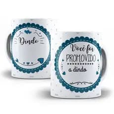 Caneca de Porcelana Personalizada Dindo 325ml