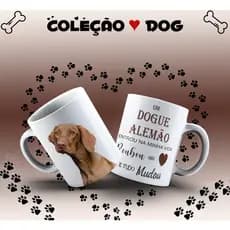 Caneca de Porcelana Personalizada Dogue Alemão 325ml
