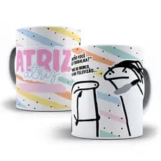 Caneca de porcelana Personalizada Flork Profissão ATRIZ 325ml
