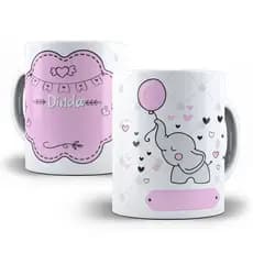 Caneca de Porcelana Personalizada Dinda 325ml
