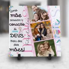 AZULEJO PERSONALIZADO DIA DAS MÃES - AZULEJO 20X20 COM SUPORTE - ARTES DIA DAS MÃES, PRESENTE