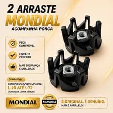 2x Arraste do Copo Liquidificador Mondial Eletronic L-66 L-72 L-74 L-76