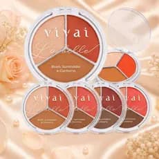 Trio Vivai La Belle Blush,Iluminador e Contorno 3 em 1