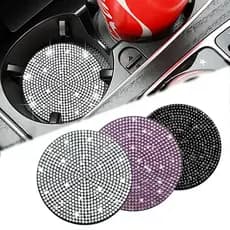 Porta-Copos De Diamante Para Carro , Almofada Antiderrapante Com Ranhura Copo De Água De Silicone Suporte De Brilhante ,