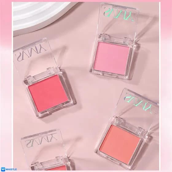 Blush de longa duração SVMY com efeito degradê, blush em pó compacto, blush Pure Desire, blush perolado, blush