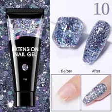 LILYCUTE Gel Acrílico Glitter 15ml Extensão De Dedo De Prata Unhas Rosa Verniz Todos Para Manicure