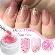 LILY'CUTE Gel De Unhas LILY'CUTE Flor Seca Polimento Pink Purple Blue Summer Nail Art Pintura UV Vernizes De LED
