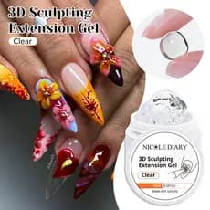NICOLE Diário 15ml 3D Escultura Gel Para Unhas Extensão De 3D Moldar Flor Conjunto De Arte Em